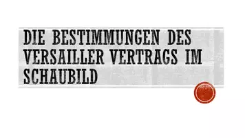 Vorschau - Präsentationen/Tafelbilder - Bestimmungen des Versailler Vertrages im Schaubild Tafelbild - Seite 1