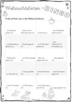 Vorschau - Arbeitsblätter - Weihnachtsferien-Bingo - Spiel nach den Ferien - Deckblatt
