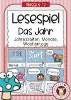 Vorschau - Unterrichtsreihen - Lesespiel - Das Jahr (Jahreszeiten, Monate, Wochentage) - Deckblatt
