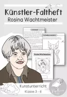 Vorschau - Mal- und Bastelvorlagen - 4 Künstler-Falthefte: Set 8 (Hokusai, Giacometti, Spoerri, Wachtmeister) - Seite 1
