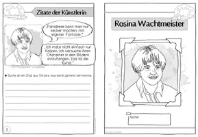 Vorschau - Mal- und Bastelvorlagen - 4 Künstler-Falthefte: Set 8 (Hokusai, Giacometti, Spoerri, Wachtmeister) - Seite 3