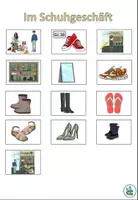 Vorschau - Arbeitsblätter - Symbole zum Einkleben ins Vokabelheft "Im Schuhgeschäft" Thema Einkaufen - DaZ / DaF - Seite 2
