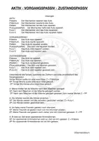 Vorschau - Arbeitsblätter - Vorgangs-Zusatndspassiv Übungen - Seite 1