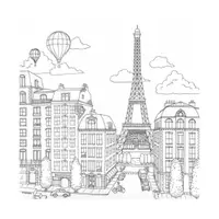 Aperçu - Apprentissages en autonomie - Les villes - Livre de coloriages +60 illustrations - Page 2