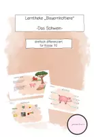 Vorschau - Arbeitsblätter - Lerntheke zum Thema "Bauernhof" -das Schwein" - Deckblatt