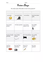 Vorschau - Arbeitsblätter - Ferien-Bingo Spiel - Deckblatt