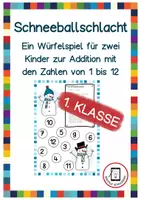 Vorschau - Spiele - Schneeballschlacht - ein Würfelspiel für die 1. Klasse - Deckblatt