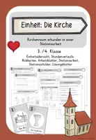 Vorschau - Unterrichtsreihen - Einheit: Die Kirche (Stationsarbeit für die 3./4. Klasse) - Deckblatt