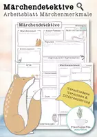 Vorschau - Arbeitsblätter - Märchenmerkmale Arbeitsblatt FrauCuppaTea - Deckblatt