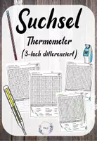 Vorschau - Arbeitsblätter - Suchsel: Thermometer und Temperatur (differenziert) - Deckblatt