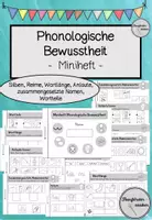Vorschau - Arbeitsblätter - Miniheft zur phonologischen Bewusstheit (Silben, Reime, Anlaute...) - Deckblatt