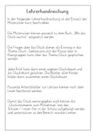 Vorschau - Arbeitsblätter - Das Glück Literaturprojekt passend zu "Wo das Glück wächst" - Seite 1