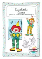Vorschau - Mal- und Bastelvorlagen - Zick-Zack-Clown - Kunstidee Fasching, Karneval, Zirkus, Kunst Grundschule - Deckblatt