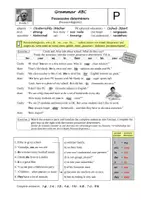 Vorschau - Arbeitsblätter - Possessive determiners - Poodle (3 Arbeitsblätter mit Lösungen) - Deckblatt