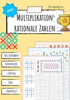 Vorschau - Spiele - Multiplikation rationaler Zahlen - Spiel - Deckblatt