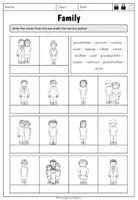 Vorschau - Arbeitsblätter - Family - Vocabulary Worksheet (differenziert) - Seite 3