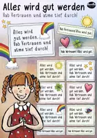 Vorschau - Mal- und Bastelvorlagen - Alles wird gut werden! - 16 Karten zum Vertrauen schenken / Mutmacher / Affirmation - Deckblatt