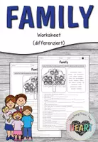 Vorschau - Arbeitsblätter - Family - Worksheet (differenziert) - Deckblatt