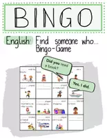 Vorschau - Arbeitsblätter - Find Someone Who… Holiday Bingo Game - Deckblatt