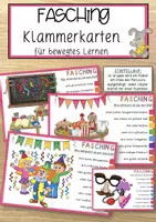 Vorschau - Arbeitsblätter - Klammerplakate FASCHING - Deckblatt