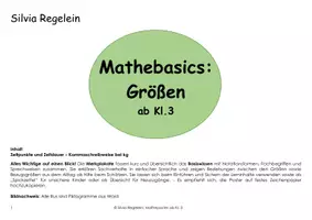Vorschau - Arbeitsblätter - Mathebasics Größen: Poster & Arbeitsblätter ab Kl.3 - Seite 1
