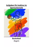 Vorschau - Arbeitsblätter - Basketball - Aufgaben für Inaktive im Sportunterricht - Deckblatt