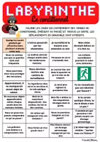 Aperçu - Feuilles d'exercices - Jeu du labyrinthe - Le conditionnel - Français - Page de couverture