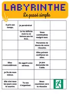 Aperçu - Feuilles d'exercices - Jeu du labyrinthe - Le passé simple - Français - Page 1