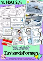 Vorschau - Arbeitsblätter - Zustandsformen von Wasser (Aggregatzustände) - Deckblatt