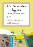 Vorschau - Arbeitsblätter - Der Nil im alten Ägypten - (Nilkalender, Bedeutung, Bild beschriften) - Deckblatt