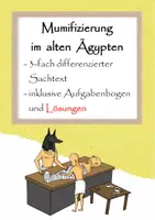 Vorschau - Arbeitsblätter - Die Mumifizierung im alten Ägypten - 3-fach differenziert - Deckblatt