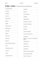 Vorschau - Arbeitsblätter - The Media - vocabulary - English - Deckblatt