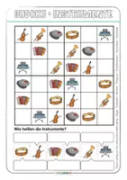 Vorschau - Spiele - Musik 🎶 Instrumente 🪗 Sudoku für Kinder + Bildkarten - Seite 2