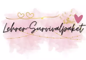 Vorschau - Mal- und Bastelvorlagen - Survivalpaket: Referendariat / Examen / Lehrer / Motivation Schild Geschenk - Seite 1