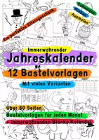 Vorschau - Mal- und Bastelvorlagen - Kalender gestalten - immerwährend, mit Bastelvorlagen - Deckblatt