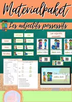 Vorschau - Stundenentwürfe - Materialpaket: Les adjectifs possessifs au pluriel (notre/nos, votre/vos, leur/leurs) - Deckblatt