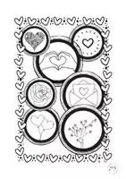 Vorschau - Mal- und Bastelvorlagen - Valentinstag - Karten zum Ausmalen und Beschriften - Seite 1