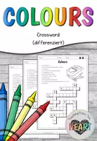 Vorschau - Arbeitsblätter - Colours - Crossword (differenziert) - Deckblatt