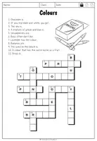 Vorschau - Arbeitsblätter - Colours - Crossword (differenziert) - Seite 1