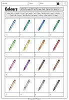 Vorschau - Arbeitsblätter - Colours - Vocabulary Worksheet (differenziert) - Seite 1