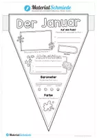 Vorschau - Arbeitsblätter - Bundle: Wimpel zu den Monaten (12 Stück) - Seite 2