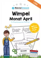 Vorschau - Arbeitsblätter - Monat April: Wimpel - Deckblatt