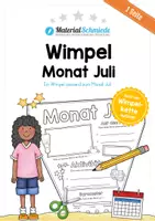 Vorschau - Arbeitsblätter - Monat Juli: Wimpel - Deckblatt