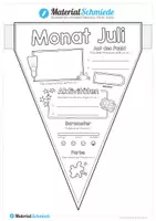 Vorschau - Arbeitsblätter - Monat Juli: Wimpel - Seite 1