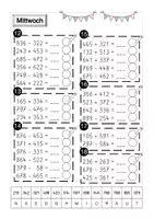 Vorschau - Arbeitsblätter - 3 x Wochenhausaufgabe Rechendetektiv, ZR1000 (Addition und Subtraktion) - Seite 3