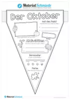 Vorschau - Arbeitsblätter - Monat Oktober: Wimpel - Seite 1