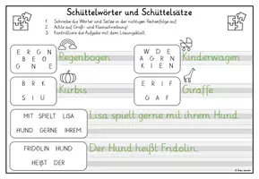 Vorschau - Arbeitsblätter - Rechtschreibung - Schüttelwörter & Schüttelsätze - Seite 2