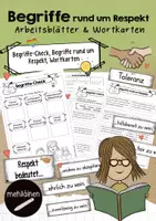 Vorschau - Arbeitsblätter - Respekt Begriffe lernen – Arbeitsblätter für soziales Lernen | 3.–5. Klasse - Deckblatt