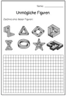 Vorschau - Arbeitsblätter - Unmögliche Figuren Arbeitsblatt - Seite 1