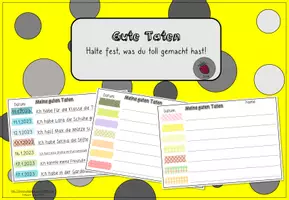 Vista previa - Hojas de trabajo - Gute Taten - Halte fest, was du toll gemacht hast! - Portada